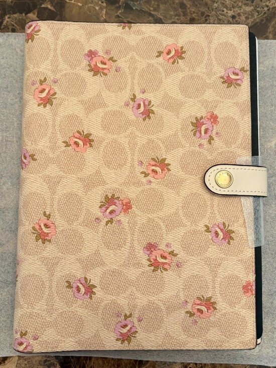 Coach Other - Coach Notebook In Signature Canvas With Floral Print